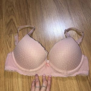 Lacey Pink 32C Aerie Everyday Plunge Small pushup